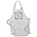 Apron - Q - Orange Blossom Mint Monograms Designs Monogram Collection