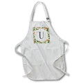 Apron - U - Orange Blossom Mint Monograms Designs Monogram Collection