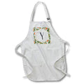 Apron - Y - Orange Blossom Mint Monograms Designs Monogram Collection
