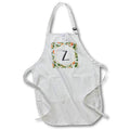 Apron - Z - Orange Blossom Mint Monograms Designs Monogram Collection