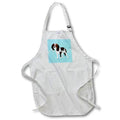 Apron - Cavalier King Charles Spaniel Tricolor on Blue Paw Print Designs Dogs