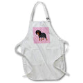 Apron - Cavalier King Charles Spaniel Black and Tan on Pink Paw Print Designs Dogs