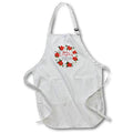 Apron - Merry Christmas To The Best Stepbrother Ever - Poinsettia Wreath Designs Holidays