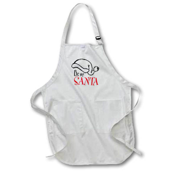 Apron - Image of Words Be My Santa with Santa Hat – Christmas