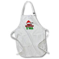 Apron - Image of Words Merry Christmas Yall with Santa Hat – Christmas