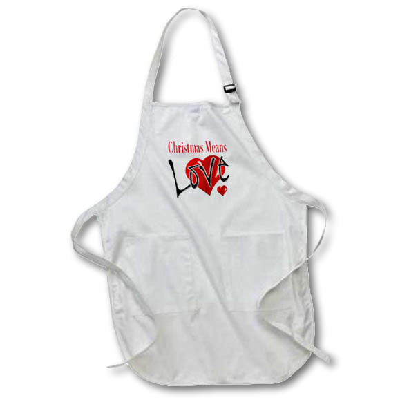 Apron - Image of Words Christmas Means Love – Christmas