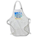 Apron - Image of Words Slow Down And Breathe on Beach Background – Motivational Sayings
