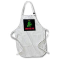 Apron - Image of Words Christmas Tree on Black Background – Christmas