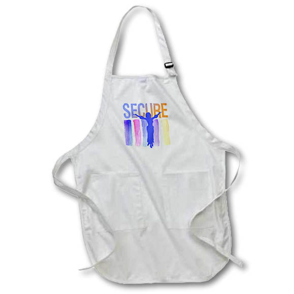 Apron - Image of Word Secure with Striped Background Woman Silhouette – Charisma