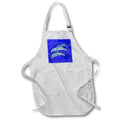 Apron - A pod of three tribal dolphins over a blue nautical map. Creative Studios – Tribal Ocean Animals