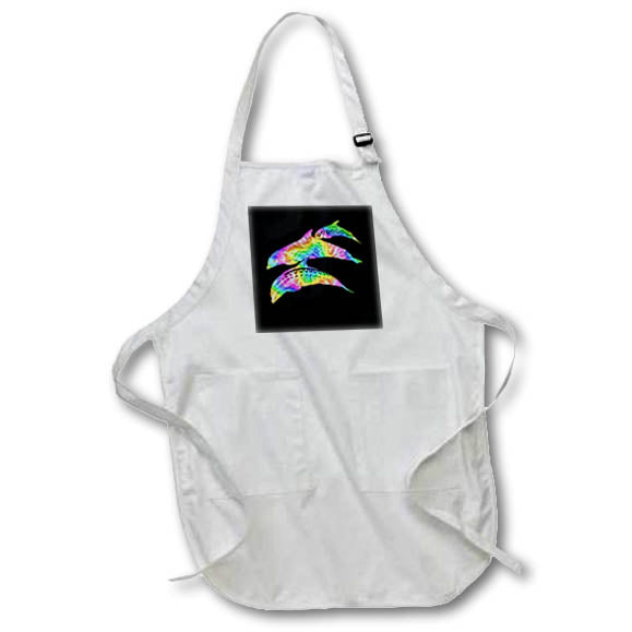 Apron - Three colorful tribal dolphins, great for anyone who loves dolphins. Creative Studios – Tribal Ocean Animals