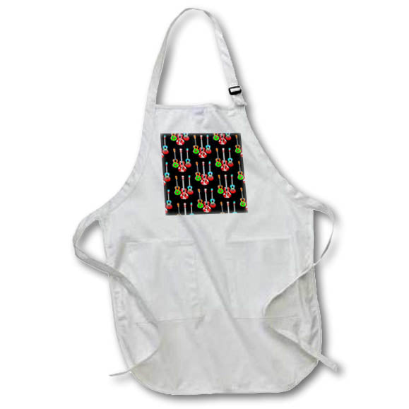 Apron - Tropical island ukulele pattern, great for island music lovers. Creative Studios –Island Music Ukulele