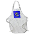 Apron - Two colorful rainbow tribal killer whales over nautical map. Creative Studios – Tribal Ocean Animals