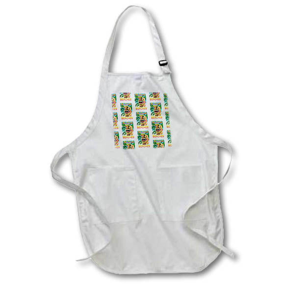 Apron - A Hawaiian funny tiki Aloha Beaches pattern beach design. Creative Studios –Hawaii Islands Aloha