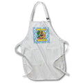 Apron - Tropical floral Aloha Beaches with Hawaiian Tiki statue. Creative Studios –Hawaii Islands Aloha