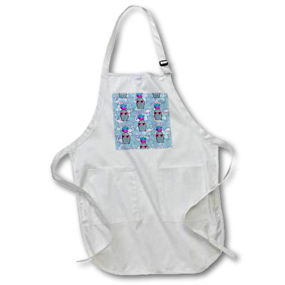 Apron - A colorful and cool pineapple and flamingos pattern, a funny Aloha. Creative Studios –Hawaii Islands Aloha