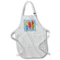 Apron - Classic surfboards with a tropical pink flamingo pattern. Creative Studios – Surfing Surfboards