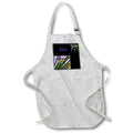 Apron - Image of Purple And Green Horns A Kiss And Words Happy New Year lens Art by Florene - Happy New Year