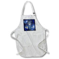 Apron - Image of Felice Anno Nuovo Italian with Blue Fireworks And Champagne lens Art by Florene - Happy New Year