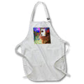 Apron - Image of Busy Colorful With Clock Happy New Year And Blue Glasses lens Art by Florene - Happy New Year