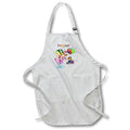 Apron - Image of Bright Happy New Year With Can Can Girl Balloons Champagne lens Art by Florene - Happy New Year