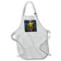 Apron - Image of Gold Foil Party Hat Black Mask And Happy New Year On Black lens Art by Florene - Happy New Year