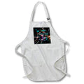 Apron - Image of Pretty Color Light Flashes With Cocktail Glass And New Year lens Art by Florene - Happy New Year