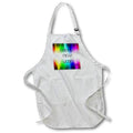 Apron - Image of Black Cool Text On Rainbow Color Strips With Year lens Art by Florene - Happy New Year
