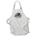 Apron - Image of Keep Calm And Wear Your Mask Text With Party Feather Mask lens Art by Florene - Happy New Year