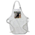Apron - A photograph of two fuzzy baby goats posing for the camera. Stamp City - animals