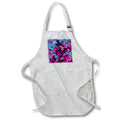Apron - Abstract looking up at leaves of a shagbark hickory in blue and pink. Stamp City - abstract