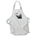 Apron - Black and white macro photo of a turtle with a quote from Confucious. Stamp City - typography - black and white - animal