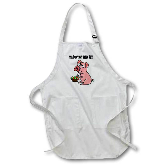 Apron - Cute Funny Pink Pig Dont get eaten Diet Satire Funny