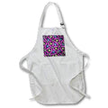 Apron - Image of Fuchsia Tan And Blue Calming Mandala Abstract lens Art by Florene - Mandala Fractals