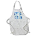 Apron - Image of Pretty light Blue Mandala Fractal Pattern lens Art by Florene - Mandala Fractals
