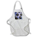 Apron - Image of Purple Black And White Fractal Mandala With Violet Cross lens Art by Florene - Mandala Fractals