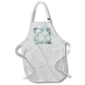 Apron - Image of Bright Orange Green And Blue With Puffy White Overlay lens Art by Florene - Mandala Fractals
