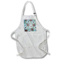 Apron - Image of Floral Mandala With Pink Blue And Green Leaves With Branch lens Art by Florene - Mandala Fractals
