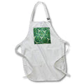 Apron - Image of Green White And Yellow Large Pattern Mandala lens Art by Florene - Mandala Fractals