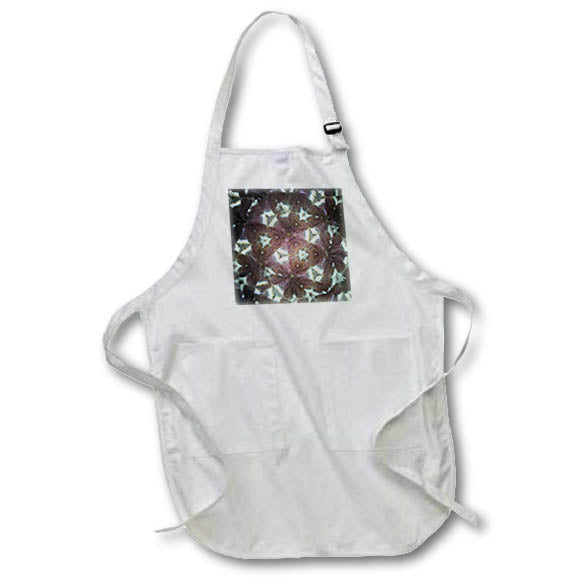 Apron - Image of Mandala With Rose Tan And Taupe Floating Pattern lens Art by Florene - Mandala Fractals