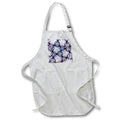 Apron - Image of Mandala With Violet Flare Over Purple And White Pattern lens Art by Florene - Mandala Fractals