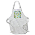 Apron - Image of Mandala With Turquoise Aqua Floating Over Green Nature lens Art by Florene - Mandala Fractals