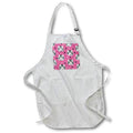 Apron - White Tiger Heads Pattern Pink Designs Jungle Animals