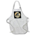Apron - Funny Cute Flying Alligator Riding Bicycle Silhouette and Moon Cartoon Funny