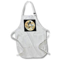 Apron - Funny Cute Flying Pug Dog Riding Bicycle Silhouette and Moon Cartoon Funny