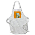 Apron - Quirky Peeking Duck Isolated On Orange Background Photography - Duck