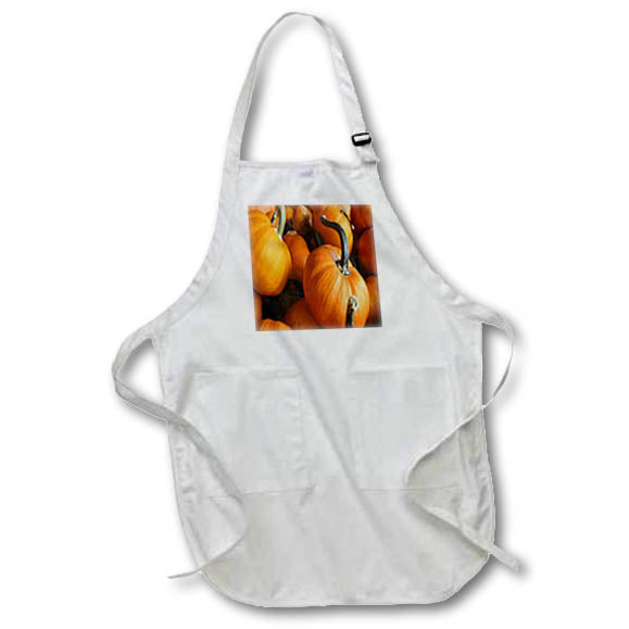 Apron - Vector Style Harvest Of Pumpkins Vector Art - Pumpkins