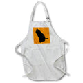 Apron - Halloween Black Cat Silhouette Minimalist Shape Vector Art - Cat Silhouette