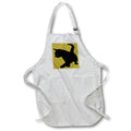 Apron - Cute Baby Black Cat Silhouette Tail Held High Vector Art - Cat Silhouette