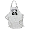 Apron - Vector Skull Tattoo With Grungy Geometric Background Vector Art - Skull In Geometric Border